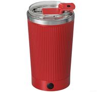 Taza de café eléctrica, acero inoxidable 316 con agitador magnético con base desmontable, operación de un solo toque para una fácil mezcla de bebidas, viajeros y uso en la oficina (forro interior 304