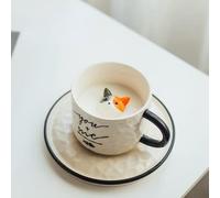 Taza de café en miniatura con dibujos animados 3D. Hay un gato en el interior, tazas de té para mujeres y niñas