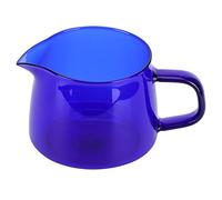 Taza de café Ergonómica de 300 Ml en Vidrio de Alto Borosilicato para Compartir Cómodamente, Resistente Al Calor, Ideal para Cafeterías u Oficinas (BLUE)