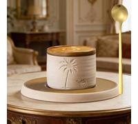 Taza de café estilo de Oriente Medio, Taza deté estilo des Oriente Medio, Tazas des café retro, Vajilla original para bebidas con cuchara, Tazas té divertidas para latte, leche, bebidas frías (120ml)