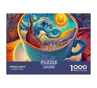 Taza de Café Estrellada Puzzle de 1000 Piezas Papel para Adultos Estilo Arte Soñador Relajante Puzzle para Toda la Familia Decoración Hogar Regalo 52x38cm/1000pcs 52x38cm/1000pcs