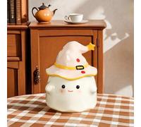 Taza de café fantasma, cerámica de Halloween, con forma de fantasma y tapa, adorable taza de fantasma de dibujos animados, una novedad espeluznante para tu ser querido, 350 ml
