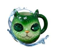 Taza de café genérica, Cat Crystal Tea Cup, hecha a mano de resina con diseño de gato decorativo, Mineral Glass Cup for Living Room Kitchen Daily Use, Home, Travel, Purple, Green, Blue