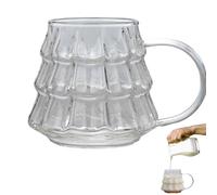Taza de café genérica con forma de árbol de Navidad - Taza de leche de vidrio | Tasa de café con forma de árbol de Navidad para mujeres, hombres, uso personal, regalo festivo | Diseño festivo para