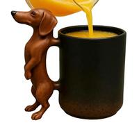 Taza de café genérica de resina de acero inoxidable 11 x 10 x 14 cm | 3D Dog Shaped Drinking Cup | Desktop Coffee Tea Milk Espresso para Home Office Cafe Dining Room Bedroom Use