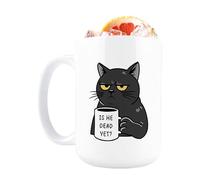 Taza de café genérica Morning Coffee Taza, taza de cerámica, fácil agarre con mango suave, resistente al calor con acabado brillante, cocina accesorios de cocina, 330 ml para uso en casa