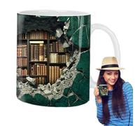 Taza de café genérica | Taza de café de cerámica,Taza de leche, taza de té, taza bookish, taza de club de lectura, taza de bebida, taza de café de estante de 350 ml para café, té, leche