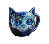 Taza de café | Geode Minerales Cristal Gatos Taza - Diseño Animal Vaso Vaso Hecho a Mano de Resina Decoración para Salón Cocina Diario