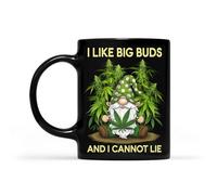 Taza De Café Gnome Weed, J'Aime Les Grosses Têtes Et Je Ne Peux Pas Mentir Elegancia Taza Cerámica Divertido Mug Para Familiare Decorar Recuerdos