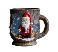 Taza de café grieta corteza Navidad | Taza de café navideña resina 3D | Tazas corteza bebidas frías y calientes | Tazas de leche té textura de grietas multifuncionales decoración del hogar regalo