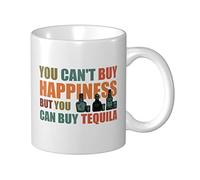 Taza de café gruesa con texto en inglés "You Can'T Buy Happiness But You Can Buy Tequila" para mujeres, regalos para papás