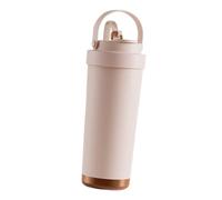 Taza de café helado nómada, vaso isotérmico con paja, 750 ml, botella impermeable con revestimiento de cerámica para deporte, senderismo, gimnasio, camping, escuela, uso diario