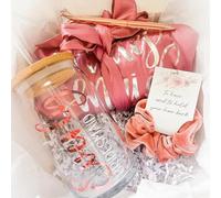 Taza de café helado personalizada, regalo de dama de honor, taza de vidrio personalizada de 16 onzas, vaso de lata de cerveza con pajita, recuerdo de despedida de soltera, propuesta de dama de honor