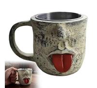 Taza de café interactiva de cerámica divertida con lengua agitada, taza de café interactiva con diseño de lengua que se mueve, divertida taza de café facial con lengua, regalo perfecto para amigos