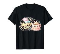 Taza de café Kawaii con Texto en inglés «This Is My Happy Cup» Camiseta