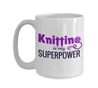 Taza De Café Le Tricot Est Mon Superpouvoir Con Asa Taza Desayuno Personalizada Taza De Porcelana Para Oficina Decorar Leche