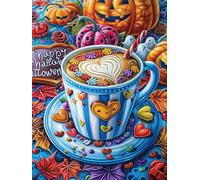 Taza de café mágica con Corazones Puzzle 300 Piezas Educativo Impresión HD Paisaje de Ciencia ficción Juego De Rompecabezas para Familia Entretenimiento Inteligente Construir Maquetas 300 PCS