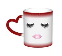 Taza de café mágica con impresión blanca que cambia de color, taza de café mágica, sensible al calor, taza de té