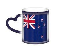 Taza de café mágica con impresión de bandera de Nueva Zelanda que cambia de color, taza de café mágica, sensible al calor, taza de té
