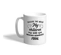 Taza De Café Mamá, disculpa el desorden que han hecho mis hijos. Taza De | Regalo Adulto 2 unidades-330ml Elegante Tazas De Café Resistente Tazas De Cafe Personalizadas Gamers Recuerdos