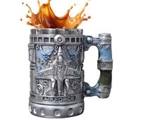 Taza de café militar, vaso de acero inoxidable, 500 ml, diseño de soldados en 3D, taza de café grande y resistente para hombres, como regalo para veteranos, padres, amigos, cerveza, caliente y fría