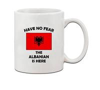 Taza De Café No temas, el albanés está aquí. Taza De Té Mujeres 2 | unidades-330ml Reutilizable Tazas De Café Divertido Tazas De Té Recuerdos Bodas