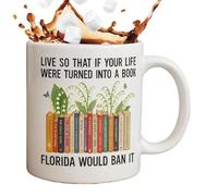 Taza de café para amantes de los libros - Ceramic Novelty Book-Themed Drinkware | Perfect Reading Gift for Readers, Librarians, Teachers, Writers | Hot and Cold Beverage Mug fôr Home, Kitchen, Office
