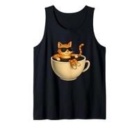 Taza de café para gato, piscina fresca, divertida, chill kitty, gafas de sol Camiseta sin Mangas