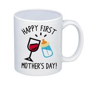 Taza De Café Para Mamá - Taza Floral De Cerámica Ďe 350 Ml | Divertido Regalo Para El Día Đe La Madre, Ţaza D́e Té Novedosa D̄e Hija Hijo | Regalo Dé Cumpleaños Único, Cerámica Blanca Rosa Humorística