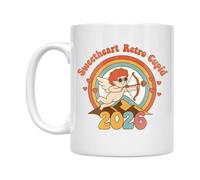 Taza de café para parejas de San Valentín, 300 ml, tazas de cerámica en forma de corazón, vasos resistentes para mayor encanto, accesorio moderno para bebidas con diseño elegante, taza de café