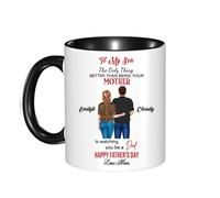 Taza de café personalizada con texto en inglés «To My Son from Mom», «The Only Thing Better Than Being Your Mother's is Watching You Be A Dad», taza para el día del padre, regalo para hijo