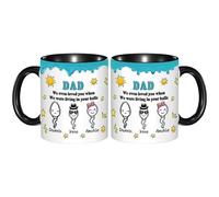 Taza de café personalizada con texto en inglés "We Even Loved You When We Were Living In Your Balls", taza de cerámica impresa divertida con nombre de niños, taza de diseño de esperma travieso de 11