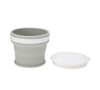 Taza de Café Plegable, Taza de Viaje de Tamaño de Bolsillo de Silicona, Taza de Café Plegable de Silicona, Taza de Viaje Plegable Portátil Reutilizable para Deportes de Campamento, Gris 270 M, Taza Pl