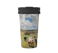 Taza de café portátil con impresión de granja enorme, especialmente diseñada para los amantes del café, adecuada para coche, oficina y uso al aire libre