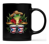 Taza De Café Puerto Rico Rana Taína Boricua Colorido Taza Café Resistente Mug Coffee Para Oficina Recuerdos Amiga