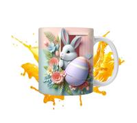 Taza De Café Rabbit Bunny - Linda Decoración De Escritorio De Cerámica, Taza De Conejito De Pascua A Prueba De Fugas, Bebidas Caprichosas | Adorable Tasa De Conejo Para Dormitorio, Sala De Estar, Coci