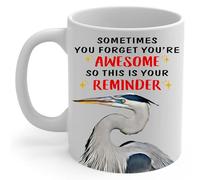Taza De Café Recordatorio Motivacional Eres Increíble De La Gran Garza Azul Elegancia Taza Cerámica Vintage Mug Coffee Para Espresso Té Familiare