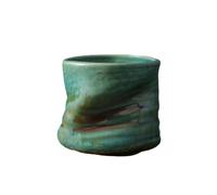 Taza de café retro concentrada de cerámica gruesa de 200 ml, con personalidad pellizcada a mano, plegable, con resorte