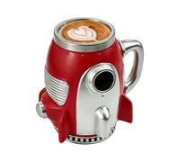 Taza de café Rocket, diseño artístico, 15 x 12 x 14 cm, taza de café con forma de cohete, control de temperatura, para entusiastas de la tecnología, hombres, novio, abuelo, jugo de leche, cerveza