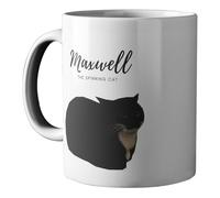 Taza de café, taza de café de cerámica | Taza de té de gato de cerámica | Lindas tazas de 350 ml, té, café, con puñado, para niños, adultos, familia, regalo de café presenta una moción adora