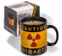 Taza de café, taza de té, taza gigante para cocina, oficina, aprox. 300 ml, 9 x 8,5 cm, idea de regalo (taza radiactiva)