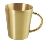 Taza de café térmica de acero inoxidable 304 con asa para cerveza, café, té helado, diseño aislado de doble pared (260 ml)