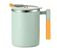Taza de café térmica de viaje, taza de café aislada, taza de viaje de café, tazas de té aisladas de acero inoxidable, taza de leche de metal con asa, función de aislamiento de doble capa, taza de