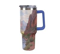 Taza de café termo taza de viaje termo para bebidas calientes Parque Nacional Zion taza casual botella de agua caliente adecuada para viajes en coche, camping, senderismo al aire libre, 40 onzas
