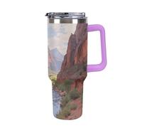 Taza de café termo taza de viaje termo para bebidas calientes Parque Nacional Zion taza casual botella de agua caliente adecuada para viajes en coche, camping, senderismo al aire libre, 40 onzas