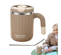 Taza de café Thermique - Taza de Voyage Isotherme 480 ml | Bouteille d'Eau avec Poignée et Couvercle | Réutilisable pour Boissons Chaudes ou Froides, Café, Thé, Bureau, Voiture, Camping, Étanch