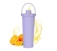 Taza de café To Go | Taza térmica de cerámica | Termo de acero inoxidable con pajita ancha a prueba de fugas, con una sola mano, taza térmica con revestimiento de cerámica, color azul