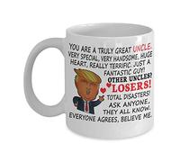 Taza de café Trump para gran tío, eres un gran tío muy especial, muy guapo, realmente excelente, regalo para tío de tía, hija, taza de té divertida, Navidad, Navidad