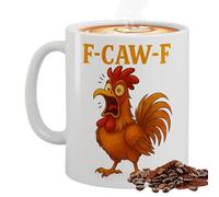 Taza de café - Vasos F-CAW-F de cerámica, taza de gallo de 325 ml, bebida divertida con diseño de aves de corral | Ideal para leche soda cerveza vino cocina oficina viaje picnic de annive