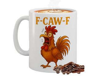 Taza de café - Vasos F-CAW-F de cerámica, taza de gallo de 325 ml, bebida divertida con diseño de aves de corral | Ideal para leche soda cerveza vino cocina oficina viaje picnic de annive